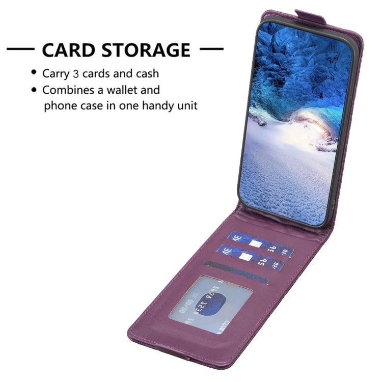 For Nokia G310 Diamond Lattice Vertical Flip Leather Phone Case(Dark Purple) - Nokia Cases by buy2fix | Online Shopping UK | buy2fix