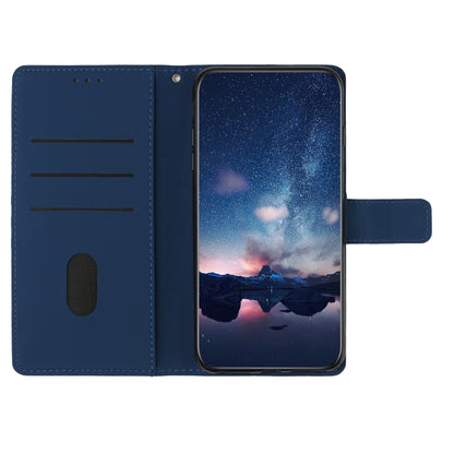 For iPhone 16 Diamond Embossed Skin Feel Leather Phone Case(Dark Blue) - iPhone 16 Cases by buy2fix | Online Shopping UK | buy2fix