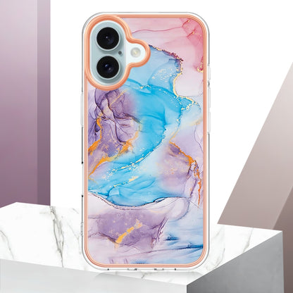 For iPhone 16 Plus Electroplating Pattern IMD TPU Shockproof Case(Milky Way Blue Marble) - iPhone 16 Plus Cases by buy2fix | Online Shopping UK | buy2fix