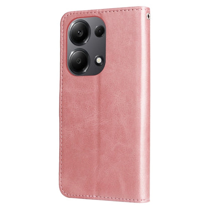 For Xiaomi Redmi Note13 Pro 4G Global/Poco M6 Pro 4G Fashion Calf Texture Zipper Leather Phone Case(Rose Gold) - Note 13 Pro Cases by buy2fix | Online Shopping UK | buy2fix