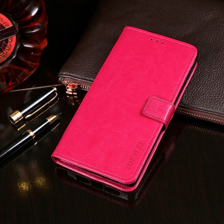 For vivo X100 Pro idewei Crazy Horse Texture Leather Phone Case(Rose Red) - X100 Pro Cases by idewei | Online Shopping UK | buy2fix