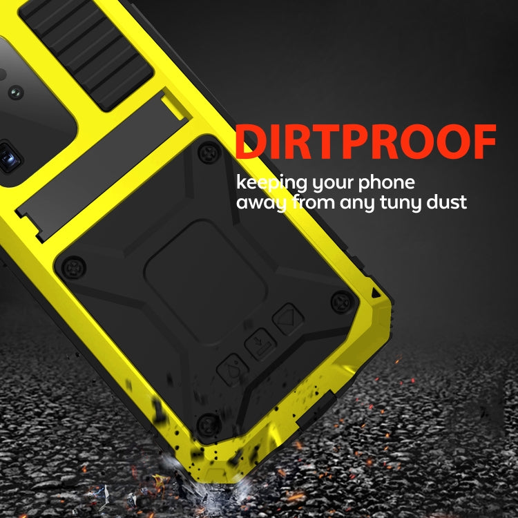 For Samsung Galaxy S20 Plus R-JUST Waterproof Shockproof Dustproof Metal + Silicone Protective Case(Yellow) - Galaxy Phone Cases by R-JUST | Online Shopping UK | buy2fix