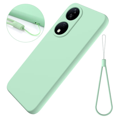 For Honor 90 Smart Pure Color Liquid Silicone Shockproof Phone Case(Green) - Honor Cases by buy2fix | Online Shopping UK | buy2fix