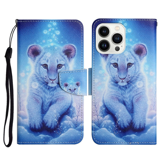 For iPhone 16 Pro Max 3D Colored Drawing Flip Leather Phone Case(Leopard) - iPhone 16 Pro Max Cases by buy2fix | Online Shopping UK | buy2fix