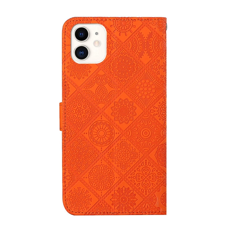 For iPhone 16 Pro Ethnic Style Embossed Pattern Leather Phone Case(Orange) - iPhone 16 Pro Cases by buy2fix | Online Shopping UK | buy2fix