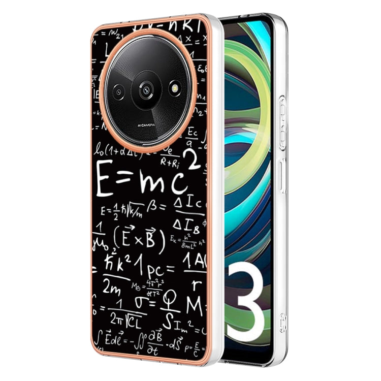 For Xiaomi Redmi A3 Electroplating Marble Dual-side IMD Phone Case(Equation) - Xiaomi Cases by buy2fix | Online Shopping UK | buy2fix