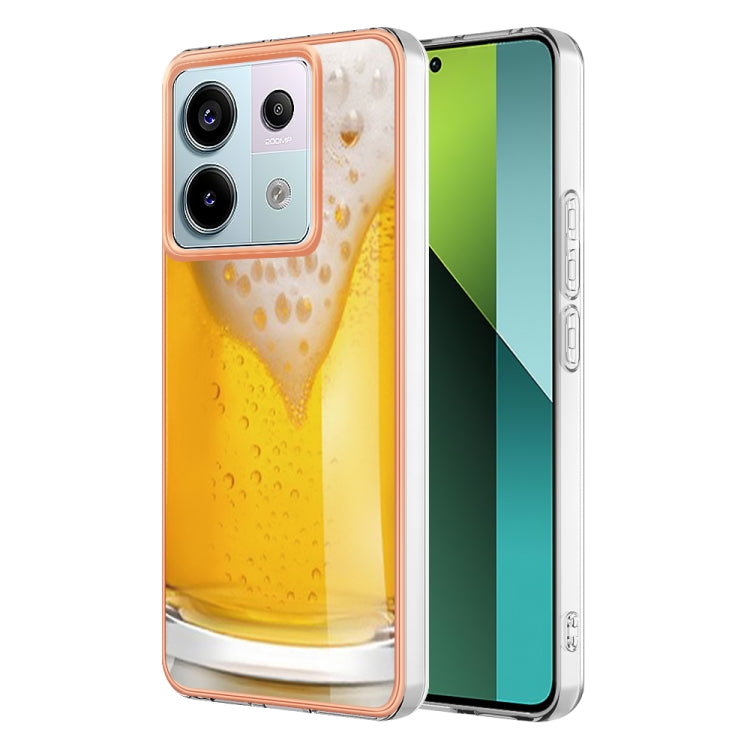 For Xiaomi Redmi Note 13 Pro 5G Global Electroplating Marble Dual-side IMD Phone Case(Draft Beer) - Note 13 Pro Cases by buy2fix | Online Shopping UK | buy2fix