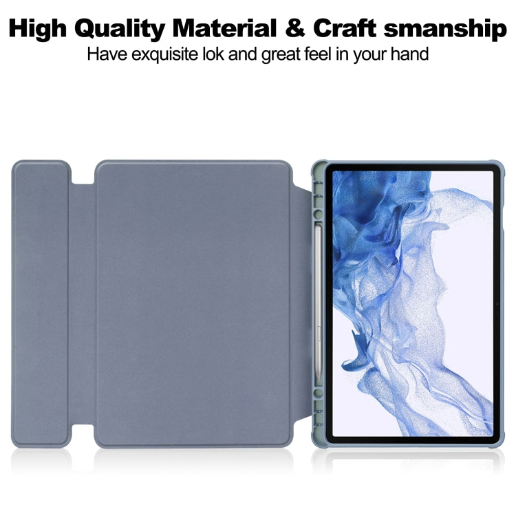 For Samsung Galaxy Tab S9 360 Rotation Transparent Smart Leather Case(Lavender) - Galaxy Tab S9 Cases by buy2fix | Online Shopping UK | buy2fix