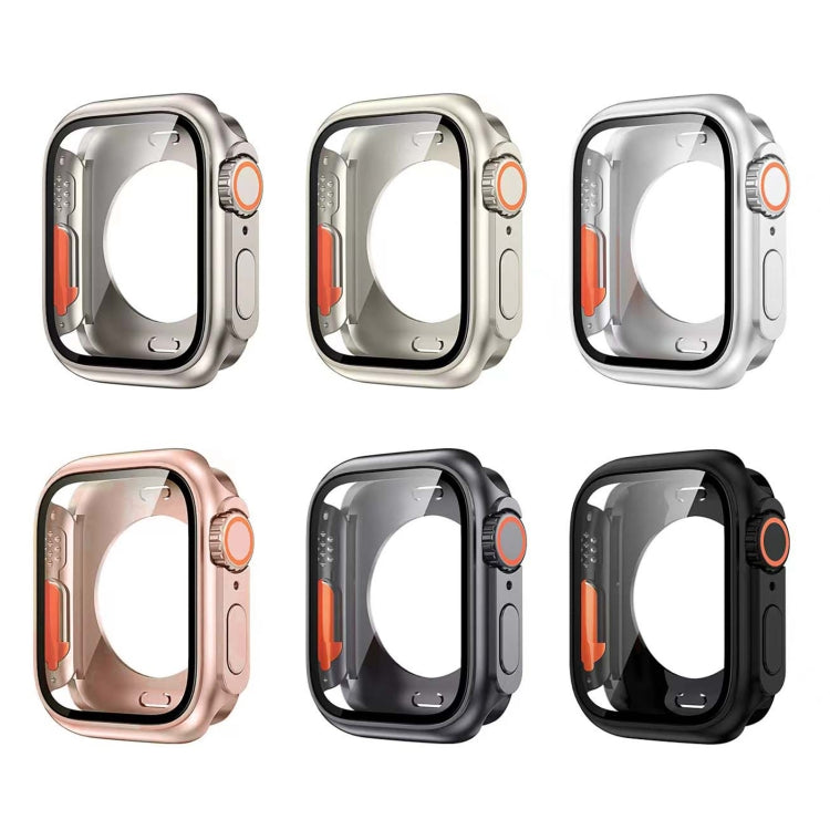 For Apple Watch Series 6 / 5 / 4 / SE 40mm Change to Ultra 49mm All-Inclusive Film Hybrid PC Watch Case(Original Black) - Watch Cases by buy2fix | Online Shopping UK | buy2fix