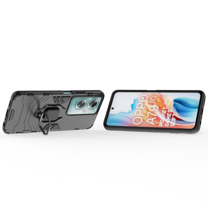 For OPPO A79 5G PC + TPU Shockproof Protective Phone Case with Magnetic Ring Holder(Black) - OPPO Cases by buy2fix | Online Shopping UK | buy2fix