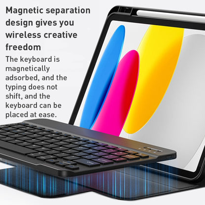 For iPad Air 2022 / iPad Pro 11 2021 WiWU Skin Feel Magnetic Detachable Keyboard Tablet Case(Pink) - For iPad Pro by WIWU | Online Shopping UK | buy2fix