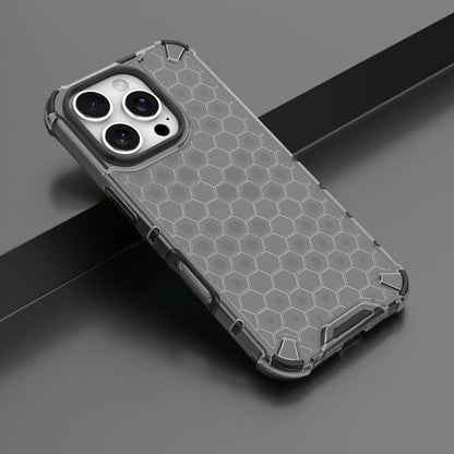 For iPhone 16 Pro Honeycomb Shockproof Phone Case(Black) - iPhone 16 Pro Cases by buy2fix | Online Shopping UK | buy2fix