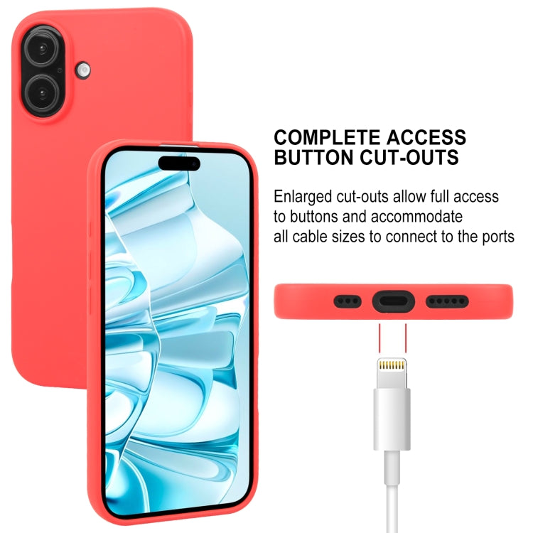 For iPhone 16 GOOSPERY SOFT FEELING Liquid TPU Soft Phone Case(Red) - iPhone 16 Cases by GOOSPERY | Online Shopping UK | buy2fix