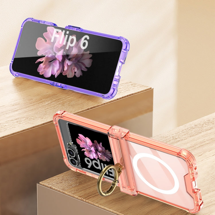 For Samsung Galaxy Z Flip6 GKK MagSafe Airbag Hinge Shockproof Phone Case with Ring Holder(Green) - Galaxy Z Flip6 5G Cases by GKK | Online Shopping UK | buy2fix