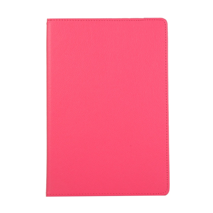 For Samsung Galaxy Tab S9+ 360 Degrees Rotation Holder Litchi Texture Leather Tablet Case(Rose Red) - Galaxy Tab S9+ Cases by buy2fix | Online Shopping UK | buy2fix