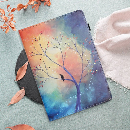 For iPad Pro 11 2024 Sewing Litchi Texture Smart Leather Tablet Case(Oil Painting Tree) - iPad Pro 11 2024 Cases by buy2fix | Online Shopping UK | buy2fix