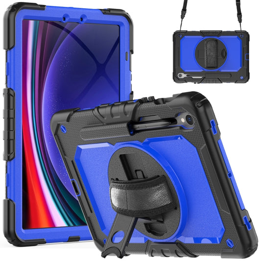 For Samsung Galaxy Tab S9 / S8 / S7 Silicone + PC Tablet Case(Black+Dark Blue) - Galaxy Tab S9 Cases by buy2fix | Online Shopping UK | buy2fix