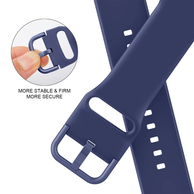 For Apple Watch Series 8 45mm Pin Buckle Silicone Watch Band(Violet Gray) - Watch Bands by buy2fix | Online Shopping UK | buy2fix