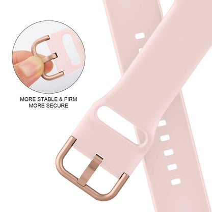 For Apple Watch SE 2022 40mm Pin Buckle Silicone Watch Band(Pink Sand) - Watch Bands by buy2fix | Online Shopping UK | buy2fix