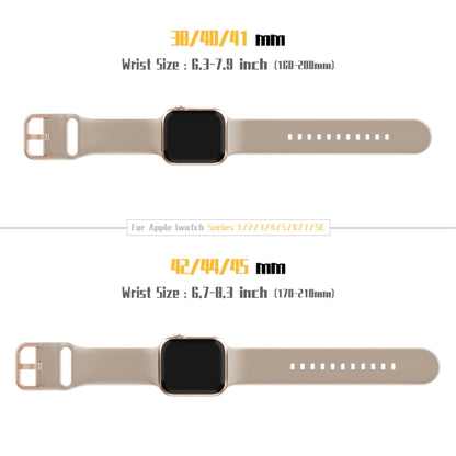 For Apple Watch Series 2 42mm Pin Buckle Silicone Watch Band(Milk Tea) - Watch Bands by buy2fix | Online Shopping UK | buy2fix