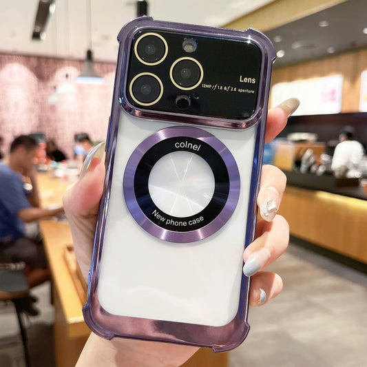 For iPhone 11 Pro MagSafe Shockproof TPU Phone Case with Lens Film(Purple) - iPhone 11 Pro Cases by buy2fix | Online Shopping UK | buy2fix