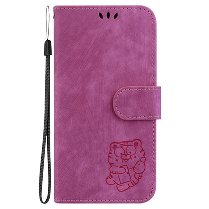 For iPhone SE 2024 Little Tiger Embossed Leather Phone Case(Rose Red) - More iPhone Cases by buy2fix | Online Shopping UK | buy2fix