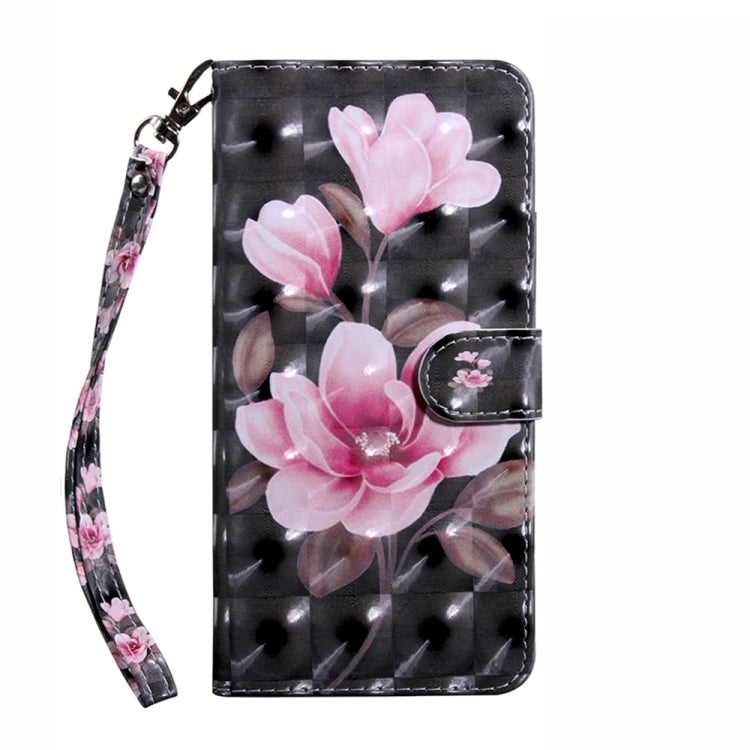 For Samsung Galaxy A05s 3D Painted Leather Phone Case(Pink Flower) - Galaxy Phone Cases by buy2fix | Online Shopping UK | buy2fix