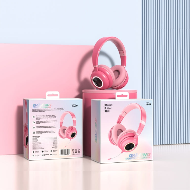 T&G KE-29 Foldable Wireless Headset with Microphone(Pink) - Multimedia Headset by T&G | Online Shopping UK | buy2fix