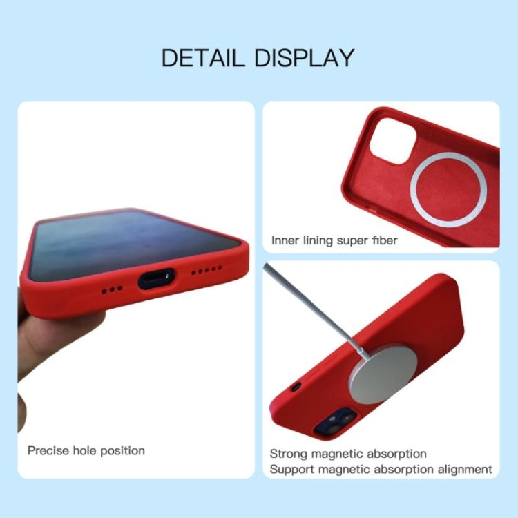 For iPhone 14 Plus MagSafe Liquid Silicone Full Coverage Phone Case(Red) - iPhone 14 Plus Cases by buy2fix | Online Shopping UK | buy2fix