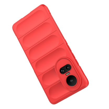 For OPPO Reno10 5G Global Magic Shield TPU + Flannel Phone Case(Red) - OPPO Cases by buy2fix | Online Shopping UK | buy2fix