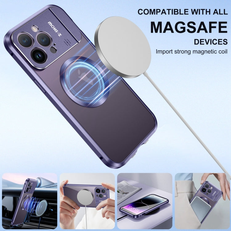 For iPhone 15 Pro Max Aromatherapy Holder Single-sided MagSafe Magnetic Phone Case(Purple) - iPhone 15 Pro Max Cases by buy2fix | Online Shopping UK | buy2fix