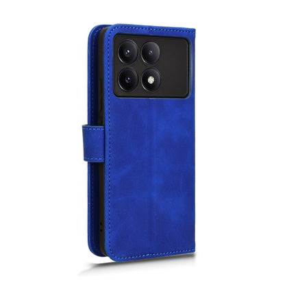 For Xiaomi Redmi K70 / K70 Pro Skin Feel Magnetic Flip Leather Phone Case(Blue) - K70 Pro Cases by buy2fix | Online Shopping UK | buy2fix