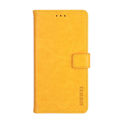 For Blackview A80 idewei Crazy Horse Texture Horizontal Flip Leather Case with Holder & Card Slots & Wallet(Yellow) - More Brand by idewei | Online Shopping UK | buy2fix