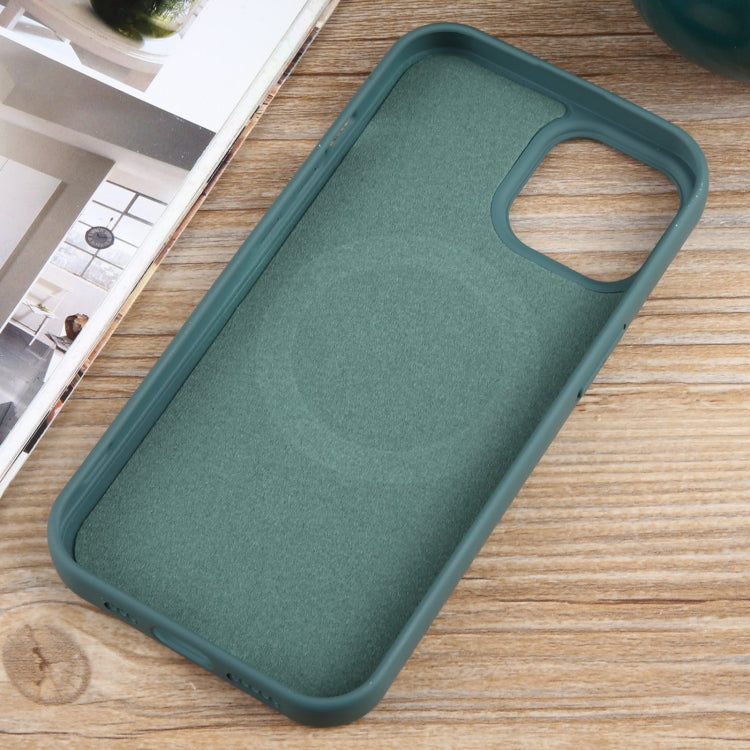 For iPhone 14 MagSafe Liquid Silicone Phone Case(Deep Green) - iPhone 14 Cases by buy2fix | Online Shopping UK | buy2fix