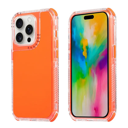 For iPhone 16 Pro Dreamland 3 in 1 Solid Color Transparent Frame PC + TPU Phone Case(Orange) - iPhone 16 Pro Cases by buy2fix | Online Shopping UK | buy2fix