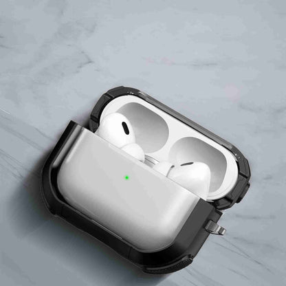 For AirPods Pro Thunder Transparent Armor Wireless Earphones Protective Case(White) - For AirPods Pro by buy2fix | Online Shopping UK | buy2fix