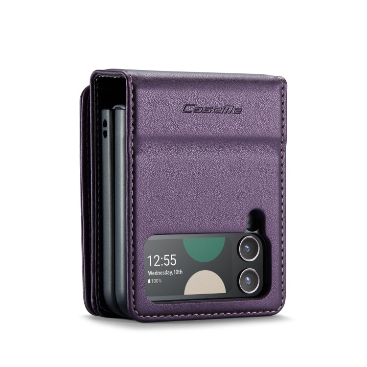 For Samsung Galaxy Z Flip3 5G CaseMe C22 PC+TPU Business Style RFID Anti-theft Leather Phone Case(Purple) - Galaxy Phone Cases by CaseMe | Online Shopping UK | buy2fix