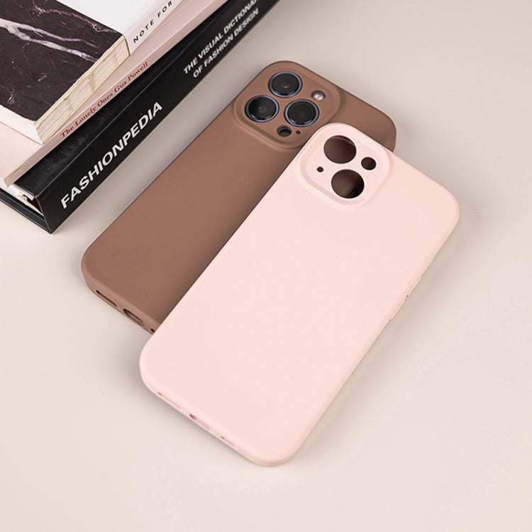 For iPhone 14 Plus Pure Color Liquid Silicone Fine Pore Phone Case(Pitaya) - iPhone 14 Plus Cases by buy2fix | Online Shopping UK | buy2fix