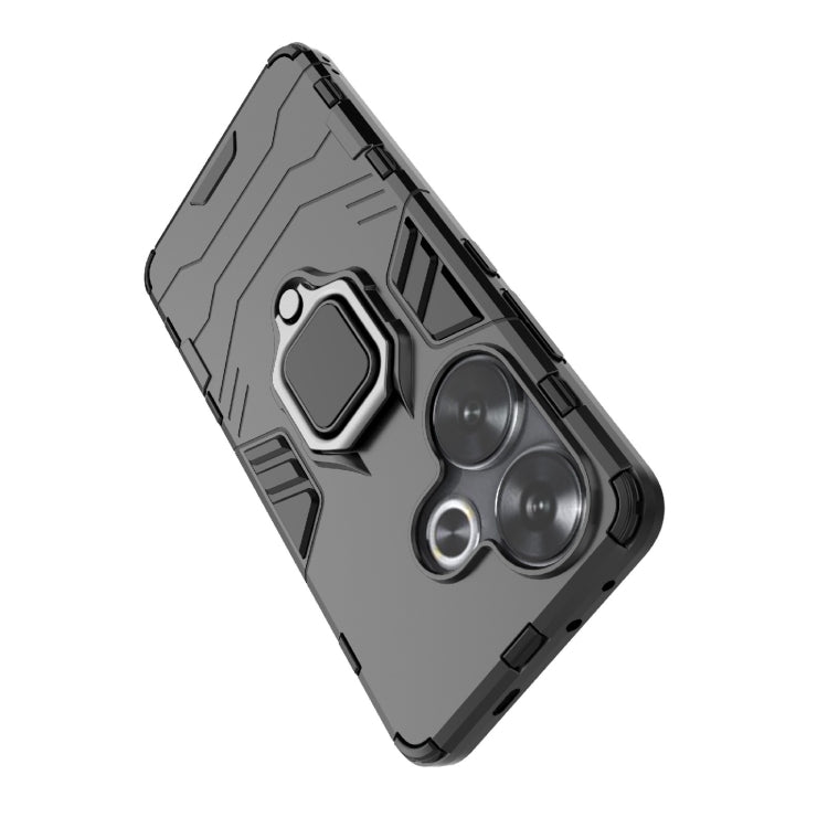 For Xiaomi Poco F6 Shockproof PC + TPU Holder Phone Case(Black) - Xiaomi Cases by buy2fix | Online Shopping UK | buy2fix