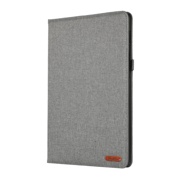 For Samsung Galaxy Tab S9+ Horizontal Flip TPU + Fabric PU Leather Tablet Case(Grey) - Galaxy Tab S9+ Cases by buy2fix | Online Shopping UK | buy2fix