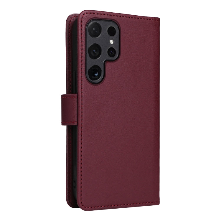 For Samsung Galaxy S24 Ultra 5G BETOPNICE BN-005 2 in 1 Detachable Imitate Genuine Leather Phone Case(Wine Red) - Galaxy S24 Ultra 5G Cases by BETOPNICE | Online Shopping UK | buy2fix