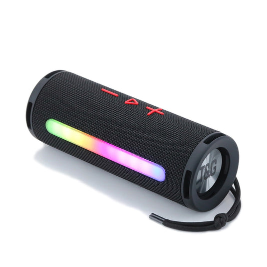 T&G TG374 Portable 3D Stereo Bluetooth Speaker Subwoofer Support FM / TF Card / RGB Light(Black) - Desktop Speaker by T&G | Online Shopping UK | buy2fix