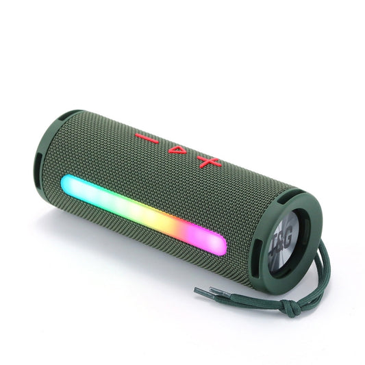 T&G TG374 Portable 3D Stereo Bluetooth Speaker Subwoofer Support FM / TF Card / RGB Light(Green) - Desktop Speaker by T&G | Online Shopping UK | buy2fix