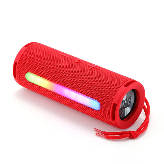 T&G TG374 Portable 3D Stereo Bluetooth Speaker Subwoofer Support FM / TF Card / RGB Light(Red) - Desktop Speaker by T&G | Online Shopping UK | buy2fix