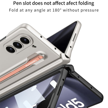 For Samsung Galaxy Z Fold5 5G GKK Integrated Fold Hinge Phone Case with Pen Slots, No Include Pen(Silver) - Galaxy Z Fold5 Cases by GKK | Online Shopping UK | buy2fix