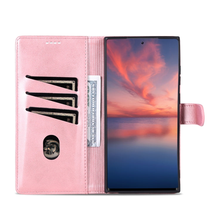 For Samsung Galaxy S24 Ultra 5G AZNS Skin Feel Calf Texture Flip Leather Phone Case(Rose Gold) - Galaxy S24 Ultra 5G Cases by AZNS | Online Shopping UK | buy2fix