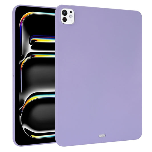 For iPad Pro 13 2024 Oil Spray Skin-friendly TPU Tablet Case(Purple) - iPad Pro 13 2024 Cases by buy2fix | Online Shopping UK | buy2fix