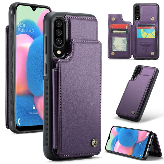 For Samsung Galaxy A30s/A50s/A50 CaseMe C22 Card Slots Holder RFID Anti-theft Phone Case(Purple) - Galaxy Phone Cases by CaseMe | Online Shopping UK | buy2fix