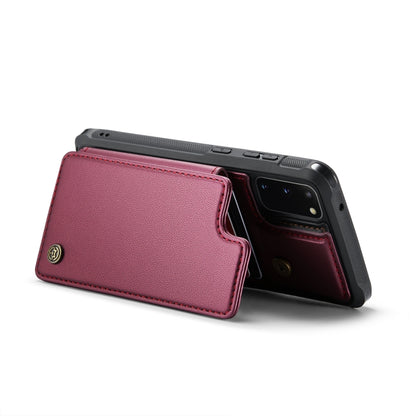 For Samsung Galaxy S20 CaseMe C22 Card Slots Holder RFID Anti-theft Phone Case(Wine Red) - Galaxy Phone Cases by CaseMe | Online Shopping UK | buy2fix