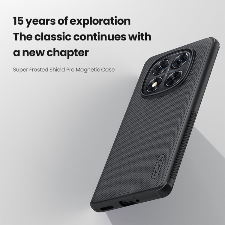 For Redmi Note 14 Pro+ 5G NILLKIN Frosted Shield Pro Magnetic Phone Case(Black) - Note 14 Pro+ Cases by NILLKIN | Online Shopping UK | buy2fix